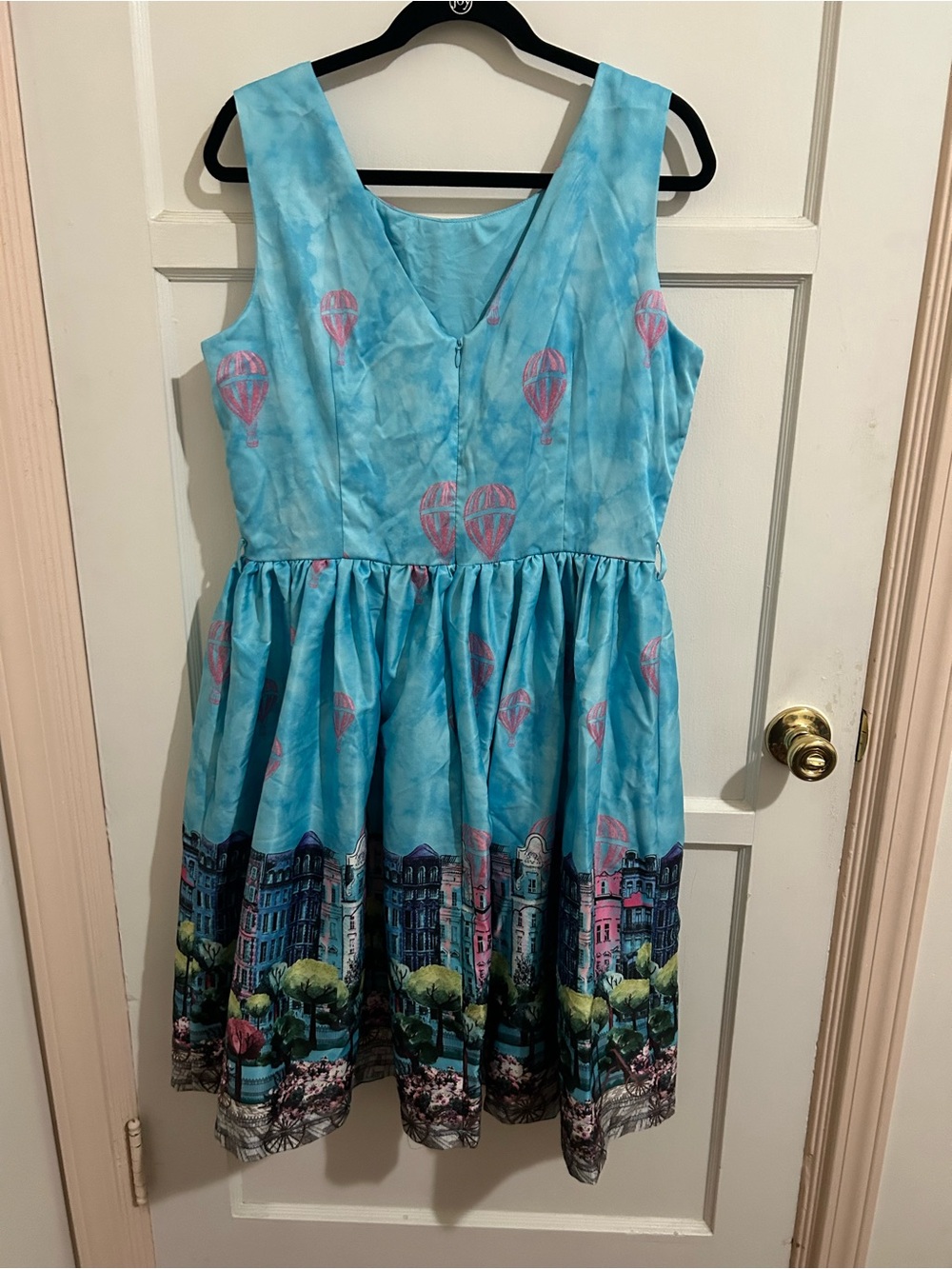 Lindy Bop Cityscape  Print Dress sz 12 - Picture 2 of 9